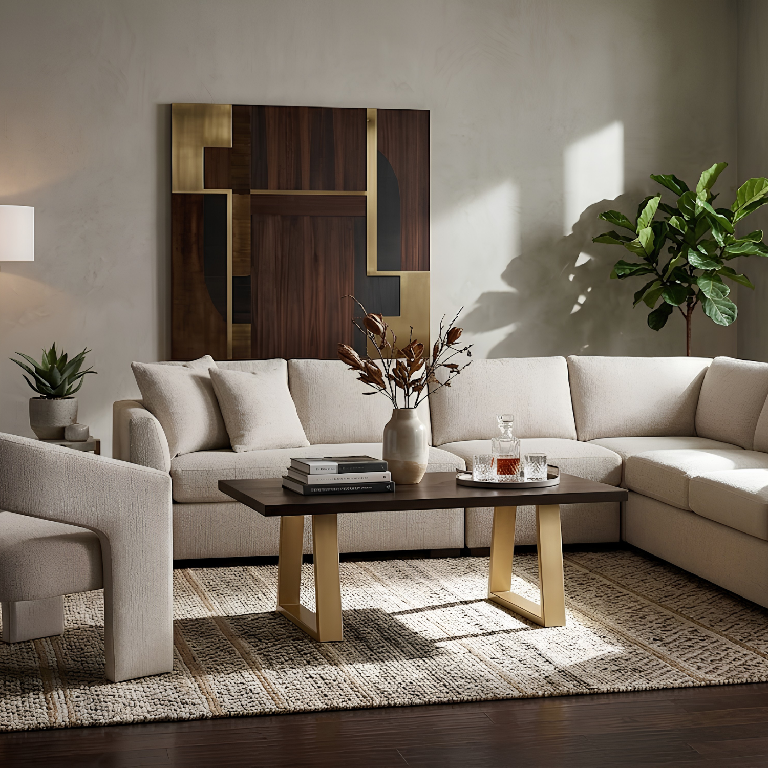 Belmont Metal Pedestal Coffee Table