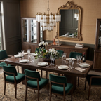 Lotus Double Wood Pedestal Dining Table