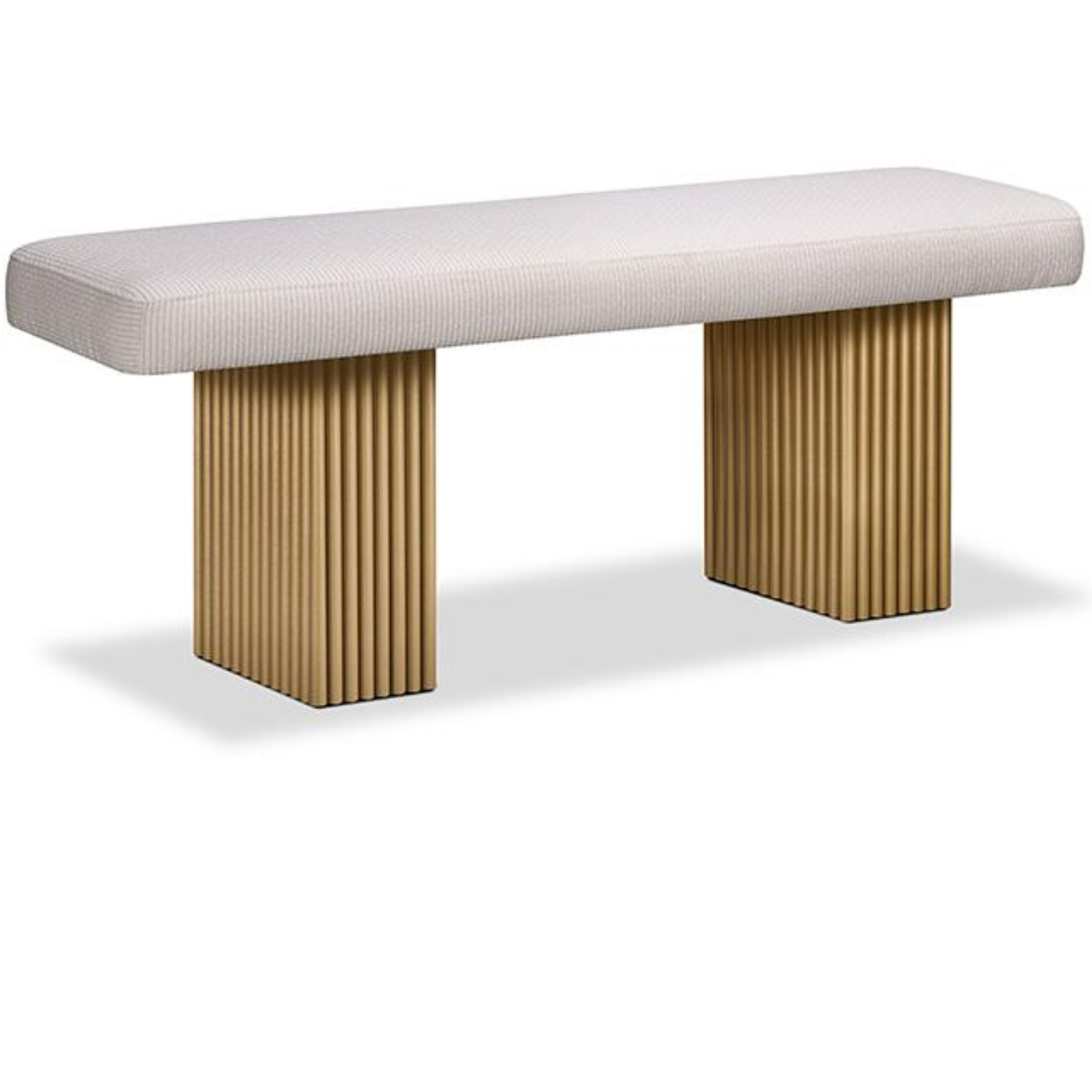 Lotus Metal Pedestal Bench