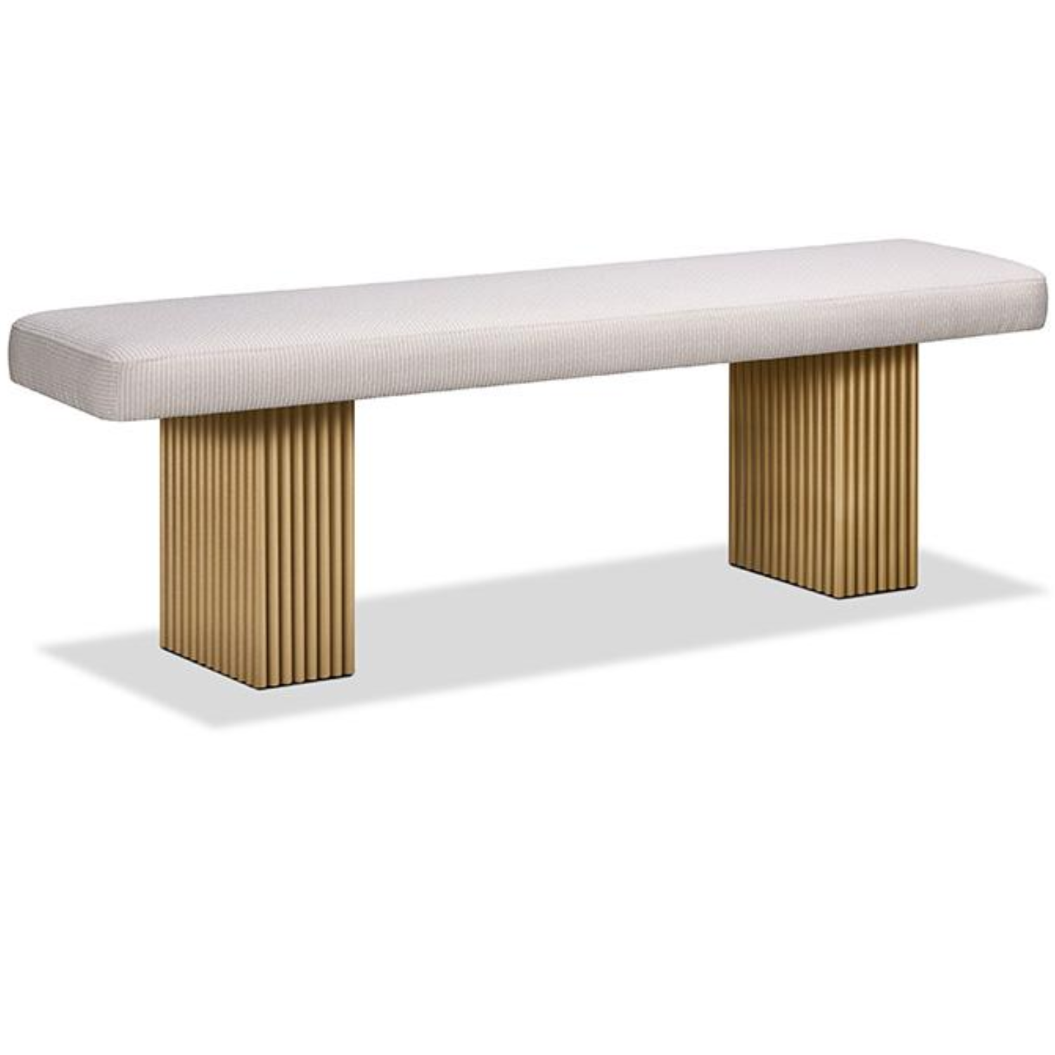 Lotus Metal Pedestal Bench