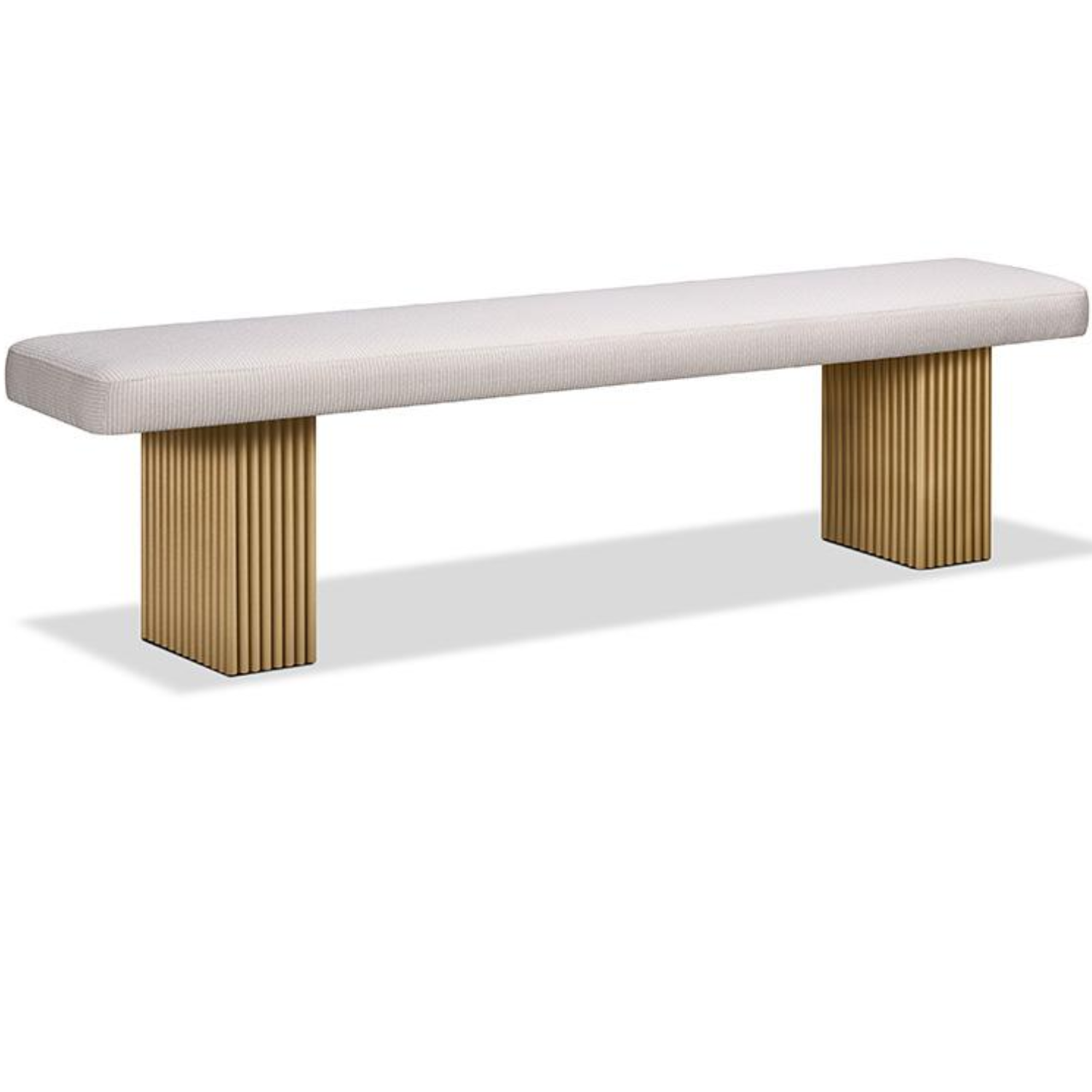Lotus Metal Pedestal Bench