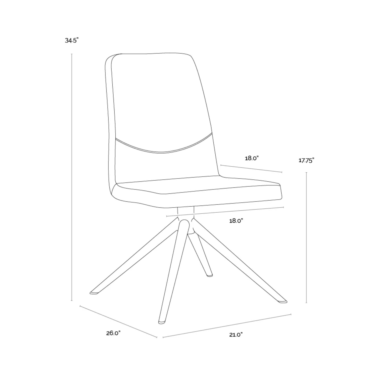 Hilda Swivel Dining Chair