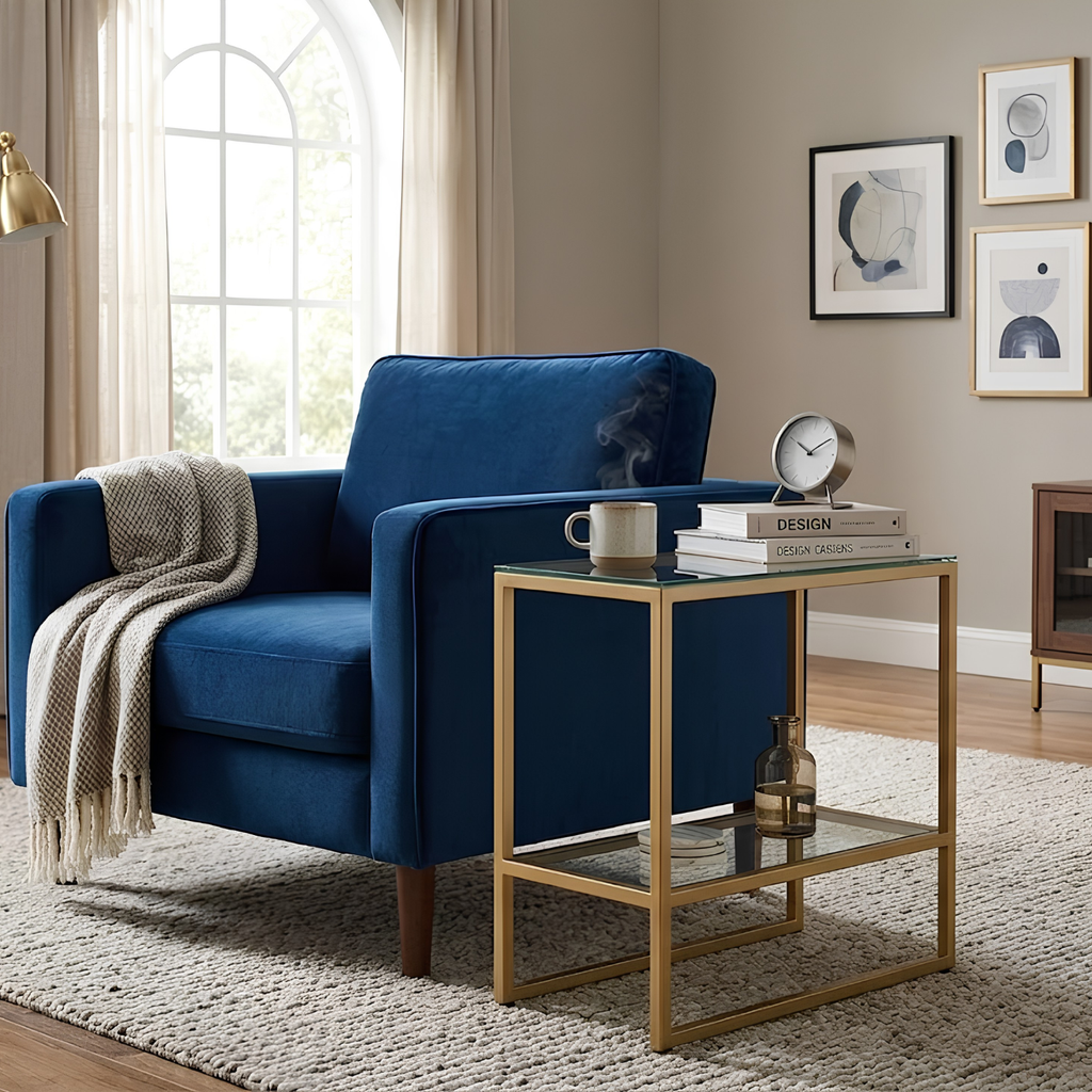 Electra Glass Chairside Table
