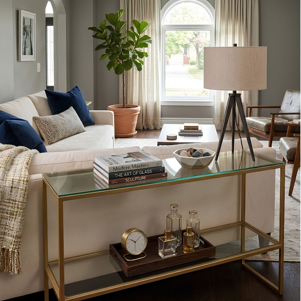 Electra Glass Sofa Table