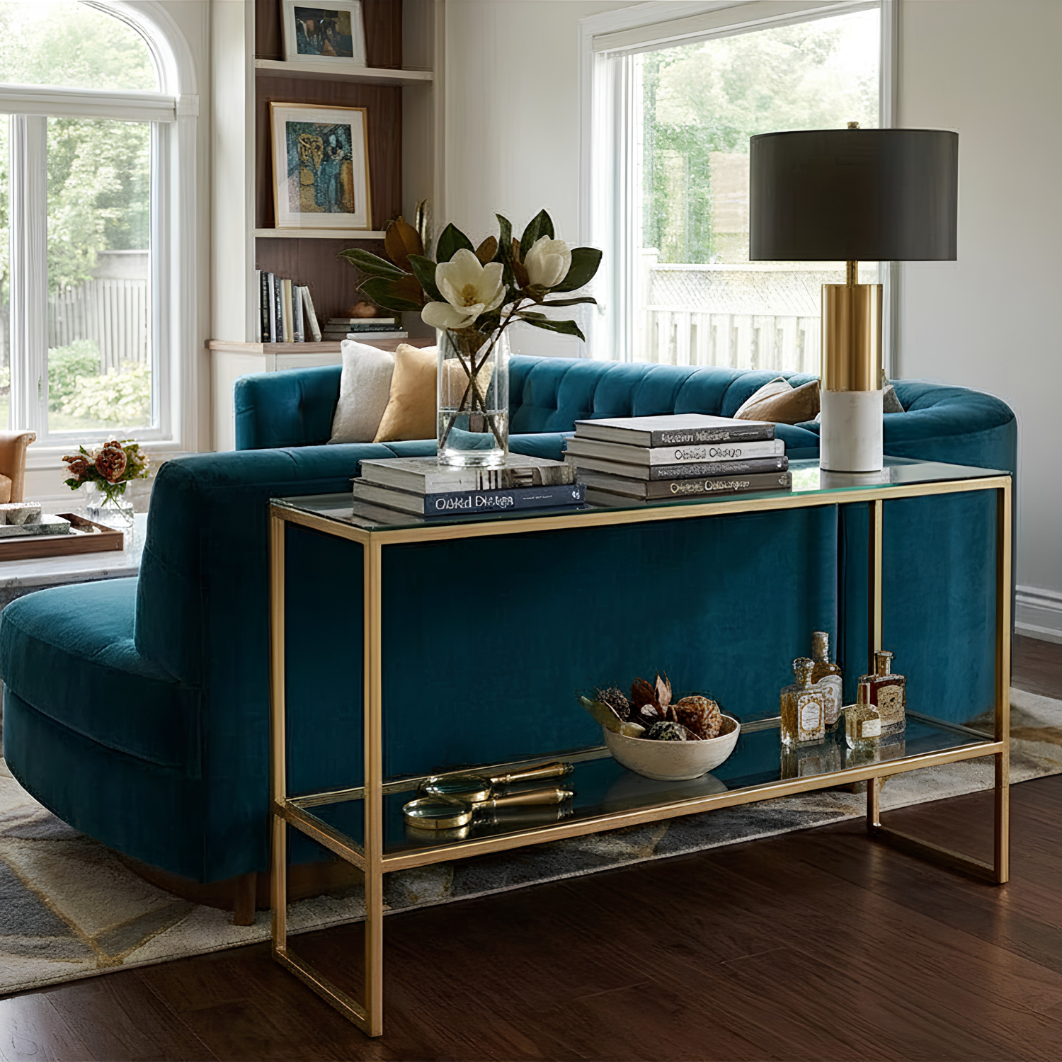 Electra Glass Sofa Table