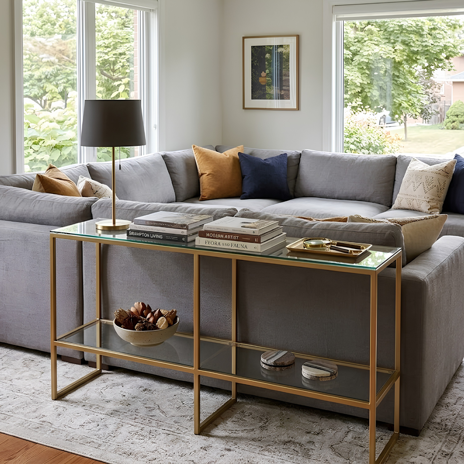 Electra Glass Sofa Table