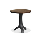 Evora Metal Pedestal Round End Table