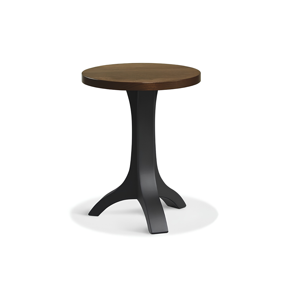 Evora Metal Pedestal Chairside Table