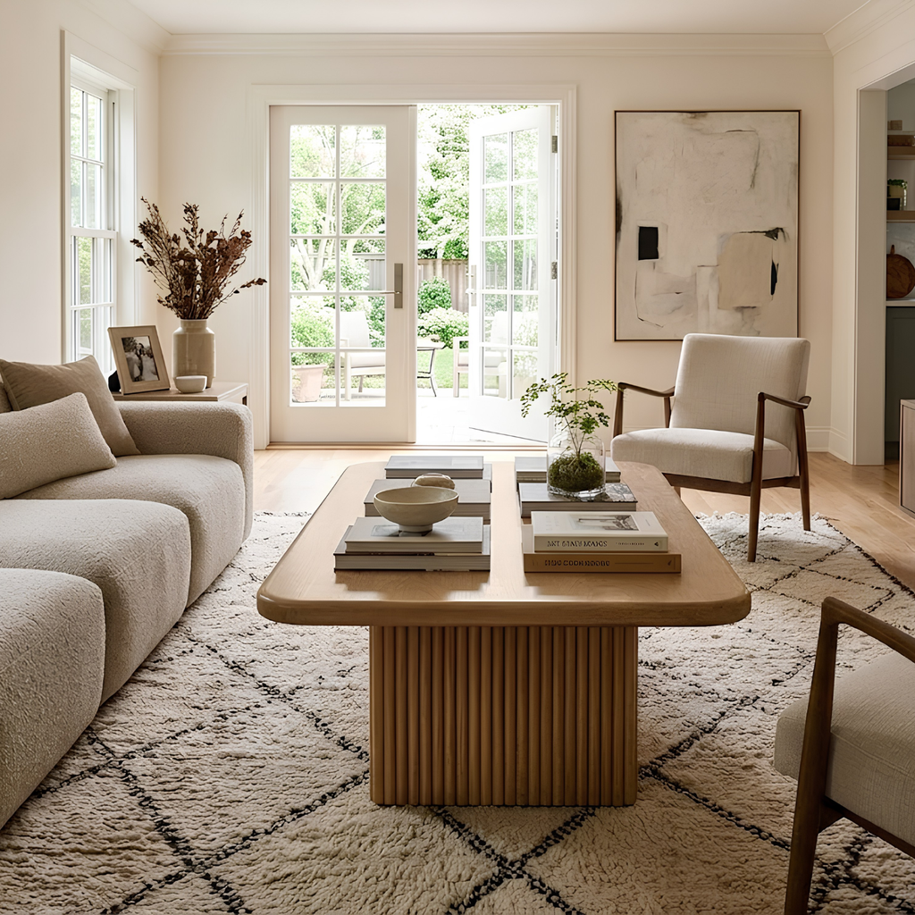 Lotus Pedestal Coffee Table