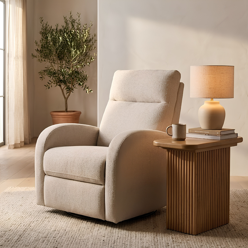 Lotus Pedestal Chairside Table