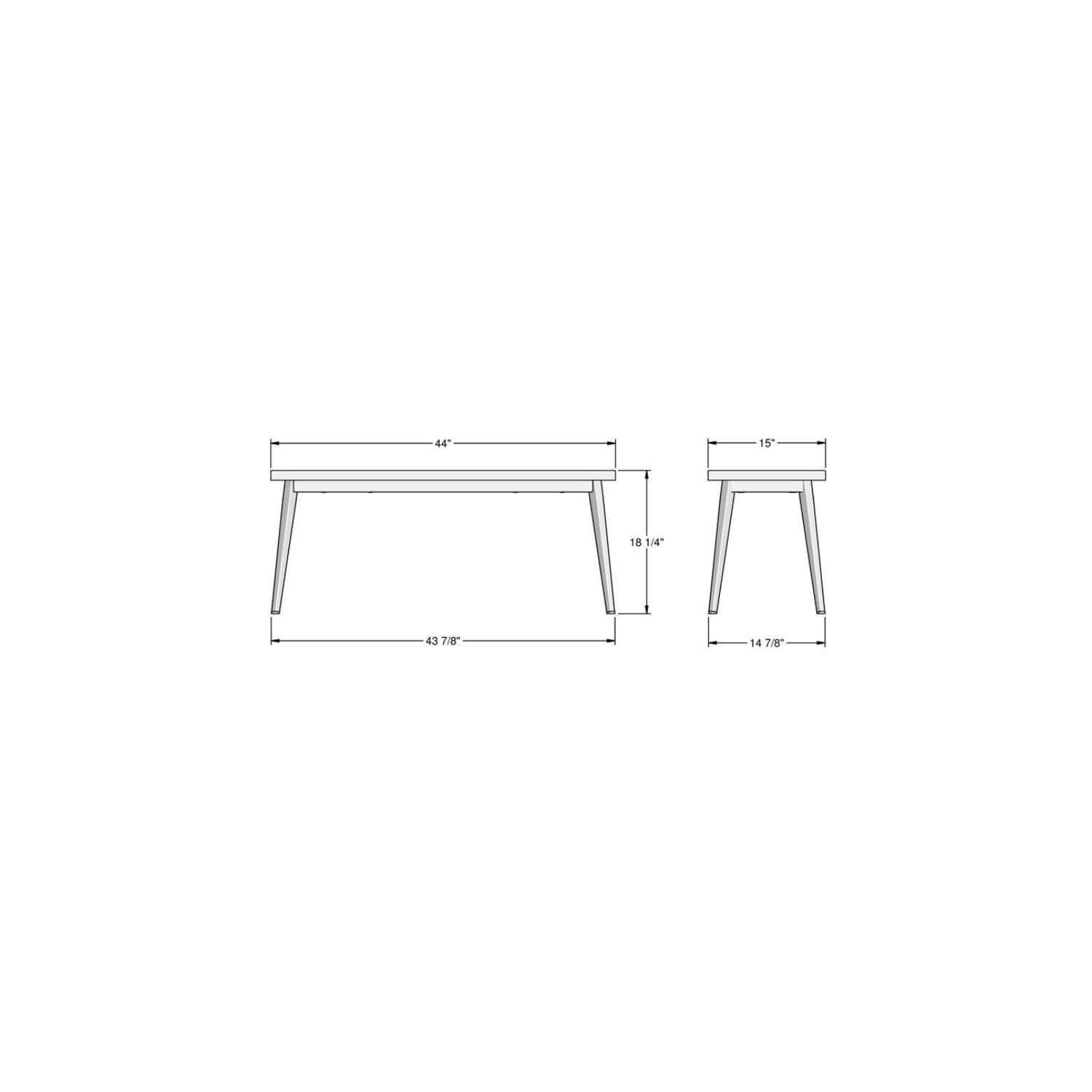 Benson Bench (Wood Seat, Finish 46)