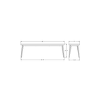 Benson Bench (Wood Seat, Finish 46)