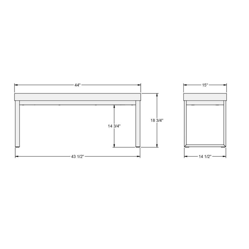 Dryden Bench (Upholstered, Fabric LC)
