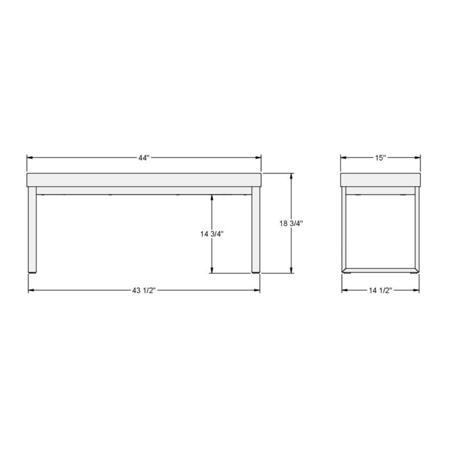 Dryden Bench (Upholstered, Fabric LC)