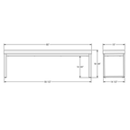 Dryden Bench (Upholstered, Fabric LC)