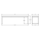 Dryden Bench (Upholstered, Fabric 86)