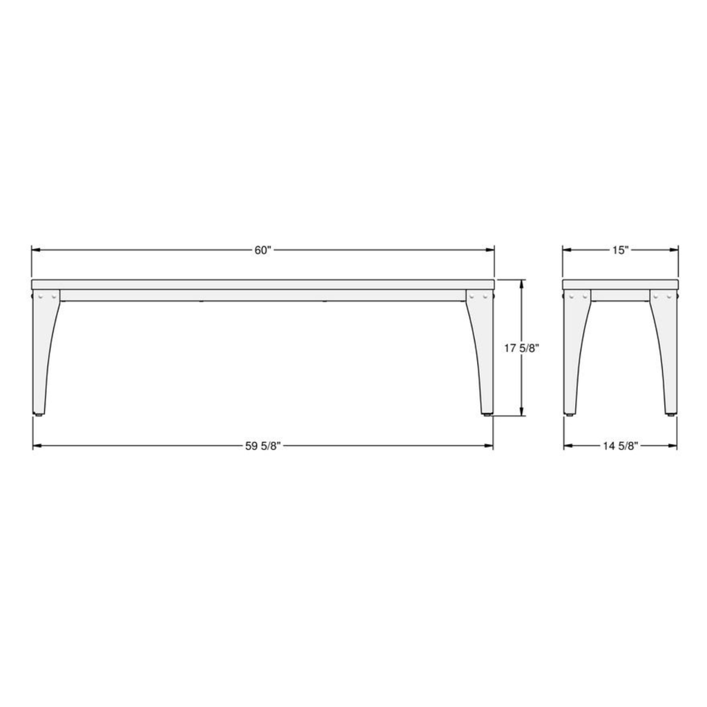 Upright Bench (Upholstered, Fabric 87)