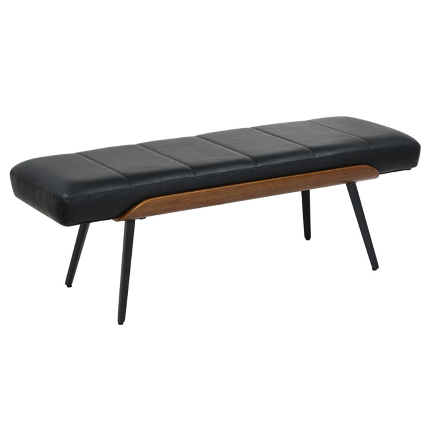 Umber Bench in Black And Walnut