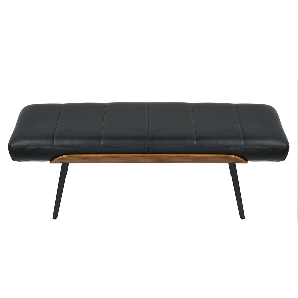 Umber Bench in Black And Walnut