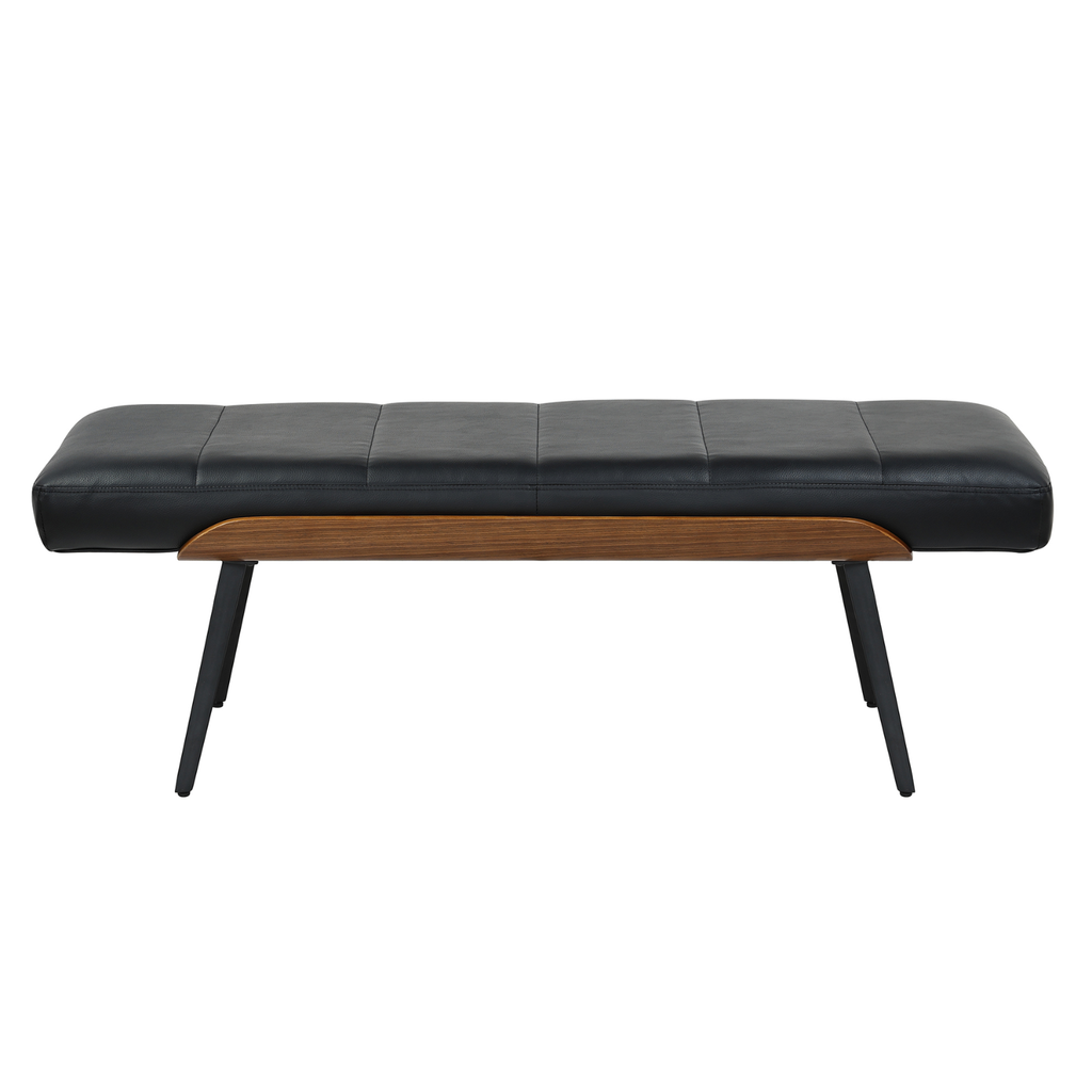 Umber Bench in Black And Walnut