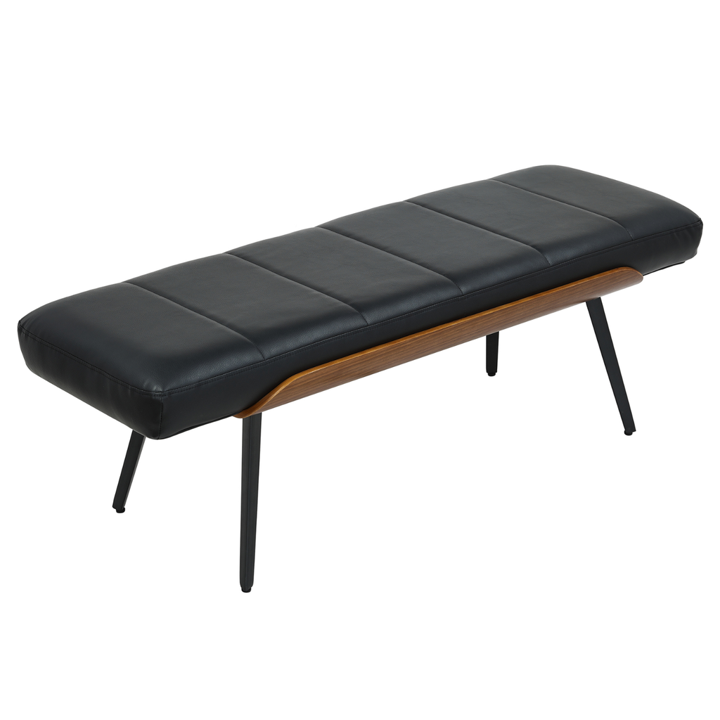 Umber Bench in Black And Walnut