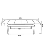 Umber Bench in Black And Walnut