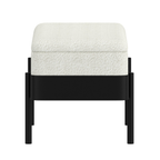 Odell Storage Bench in Ivory Black