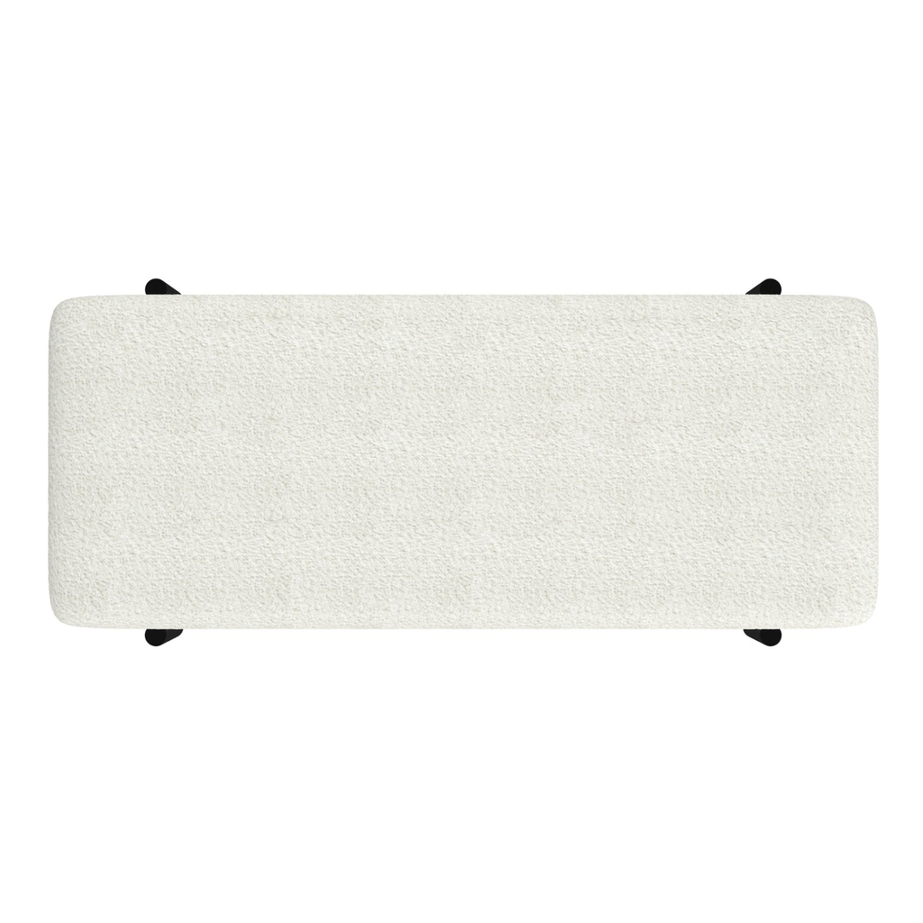 Odell Storage Bench in Ivory Black