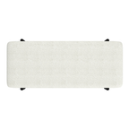 Odell Storage Bench in Ivory Black