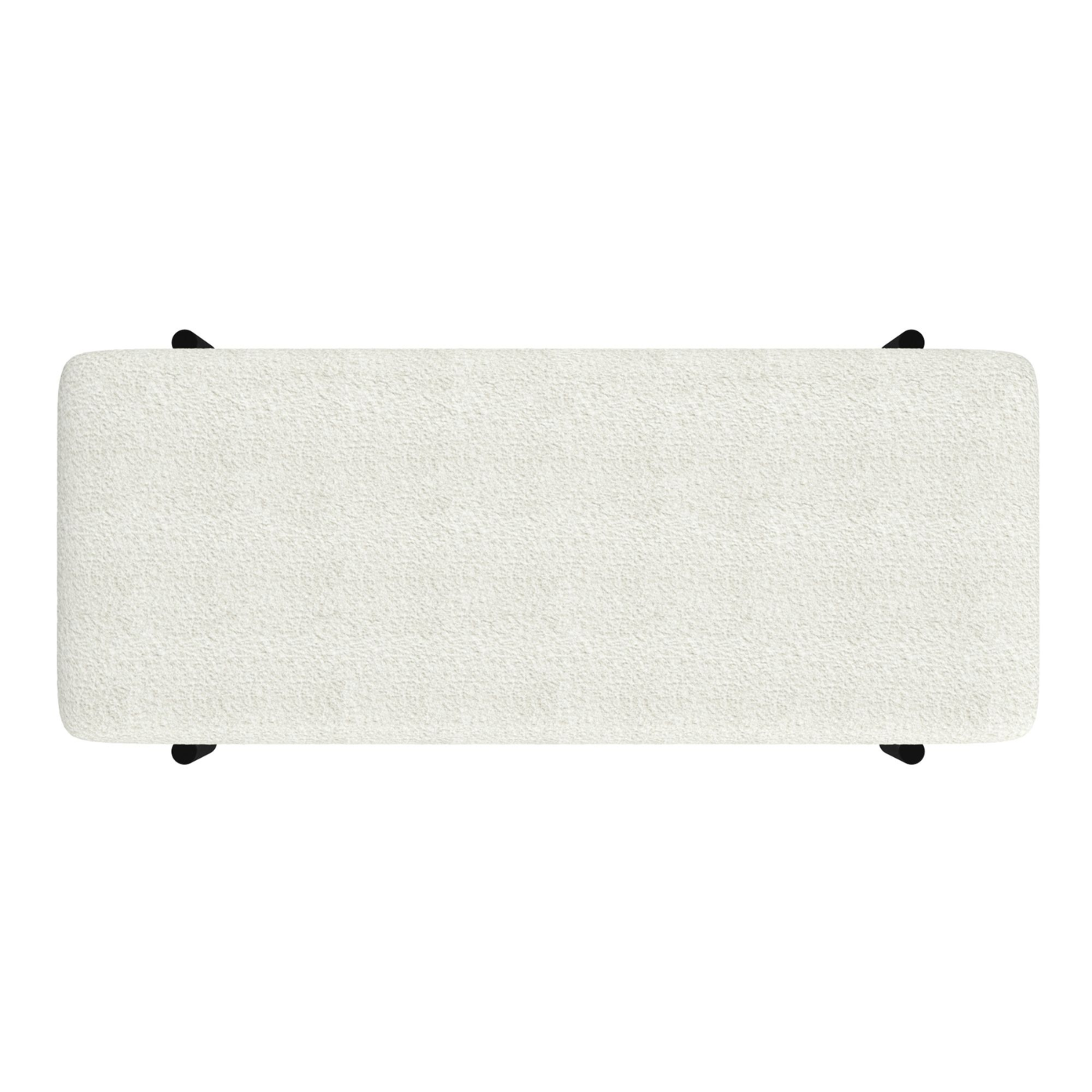 Odell Storage Bench in Ivory Black