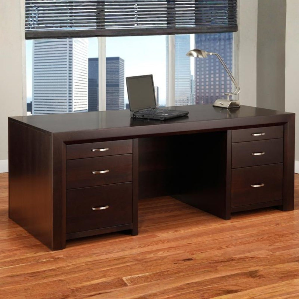 Contempo Executive Desk with Letter File Drawers