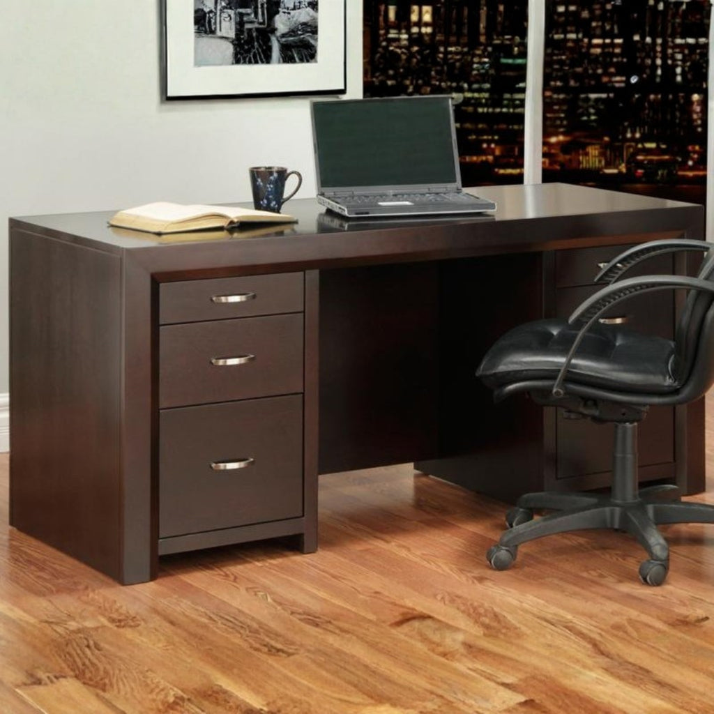 Contempo Executive Desk with Letter File Drawers