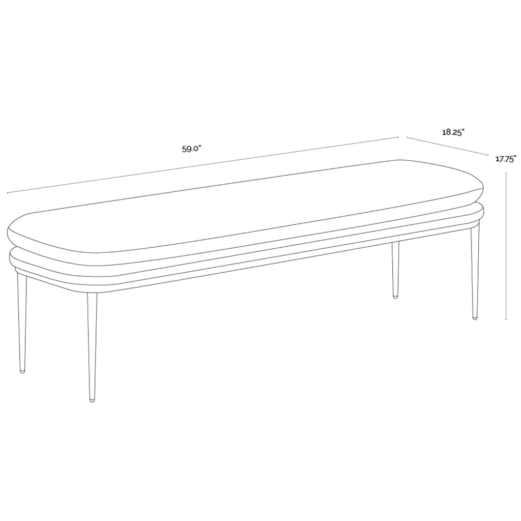 Koffi Bench Dark Bronze