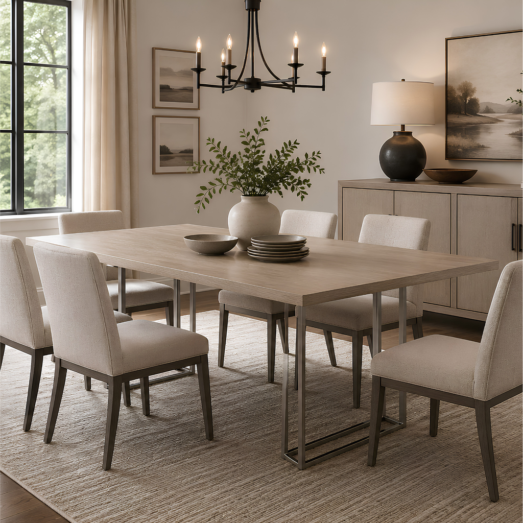 Electra Metal Pedestal Dining Table