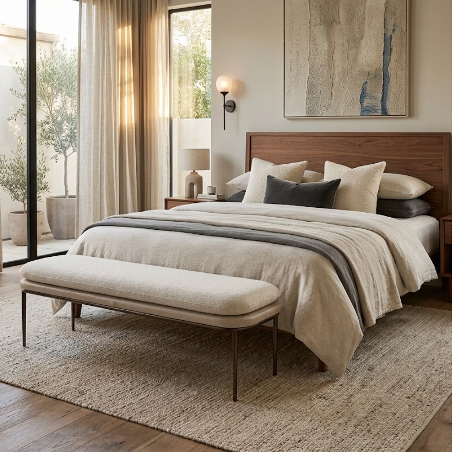 Koffi Bench Dark Bronze