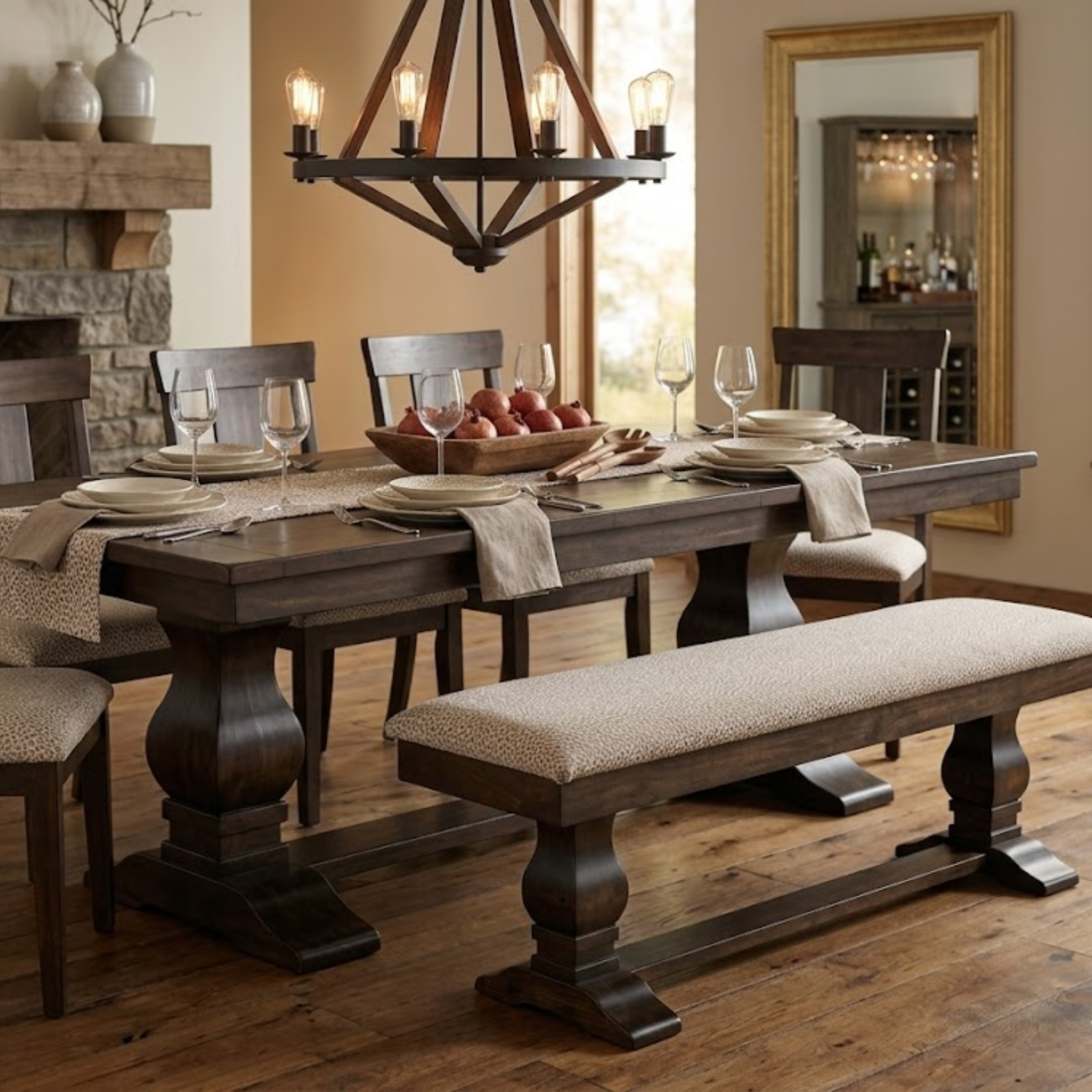 Cumberland Pedestal Bench