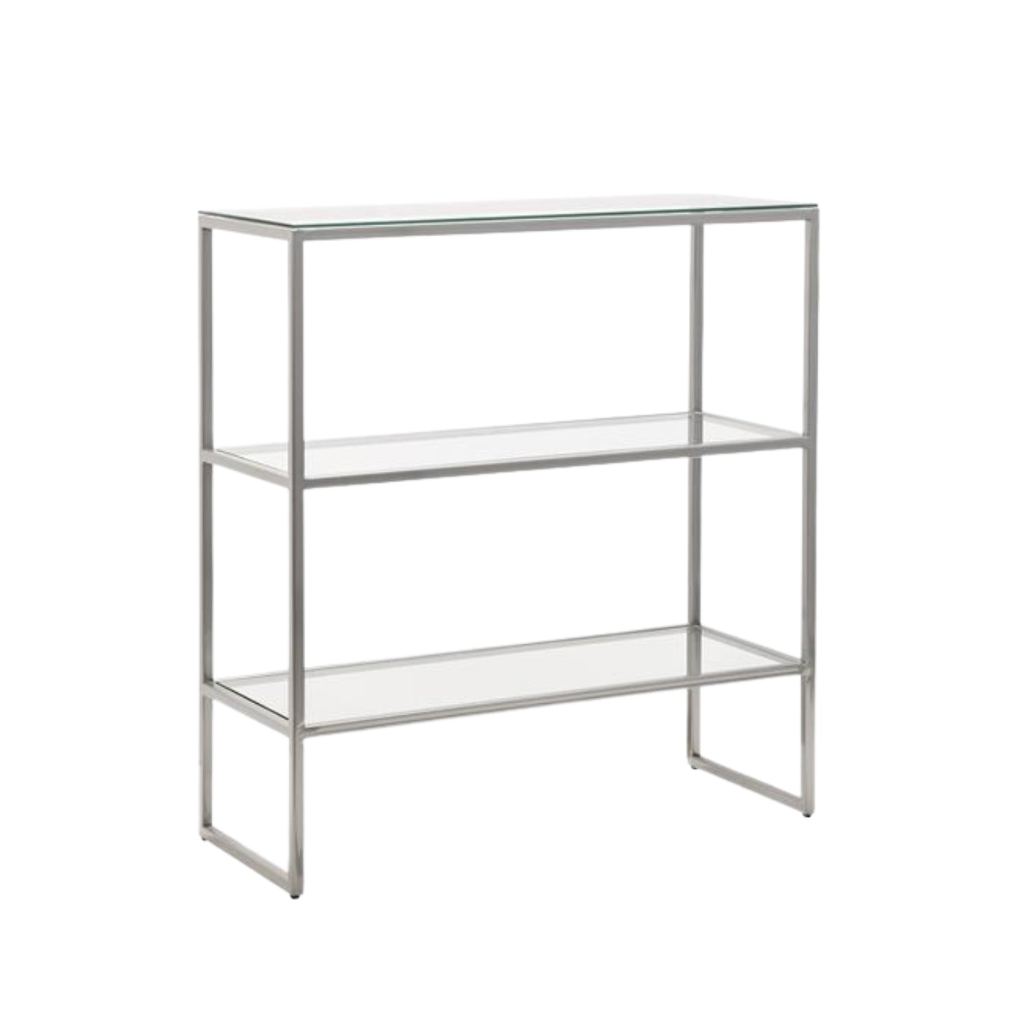 Electra Bookshelf with Glass Top & 2 Glass Shelves