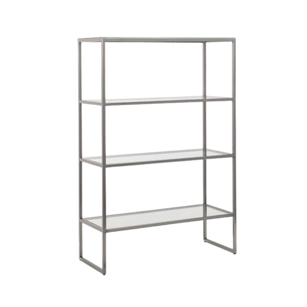 Electra Bookshelf with Glass Top & 3 Glass Shelves