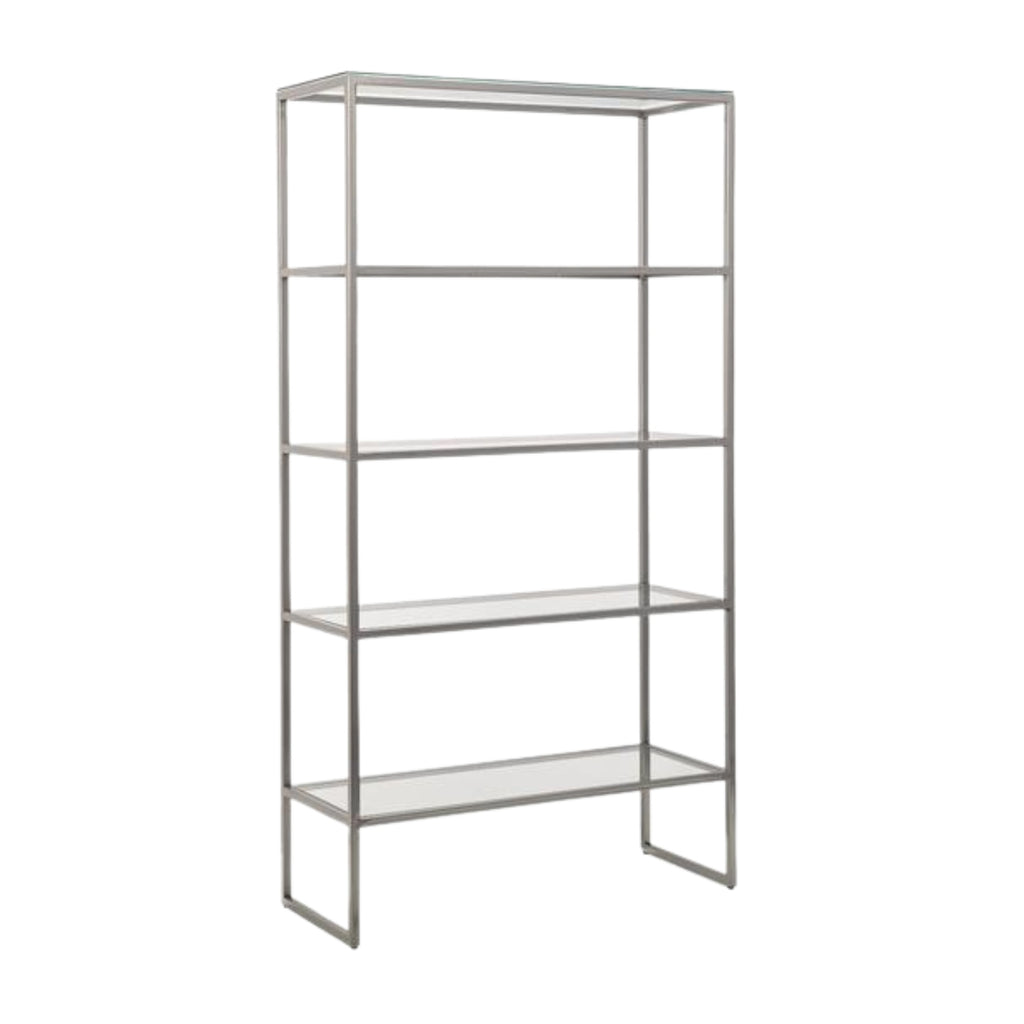 Electra Bookshelf with Glass Top & 4 Glass Shelves