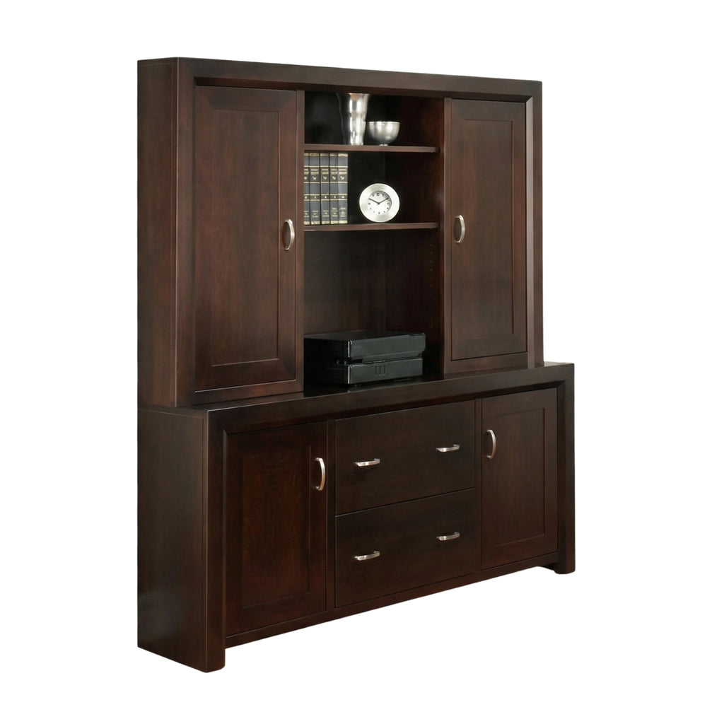 Contempo Office Credenza with Hutch