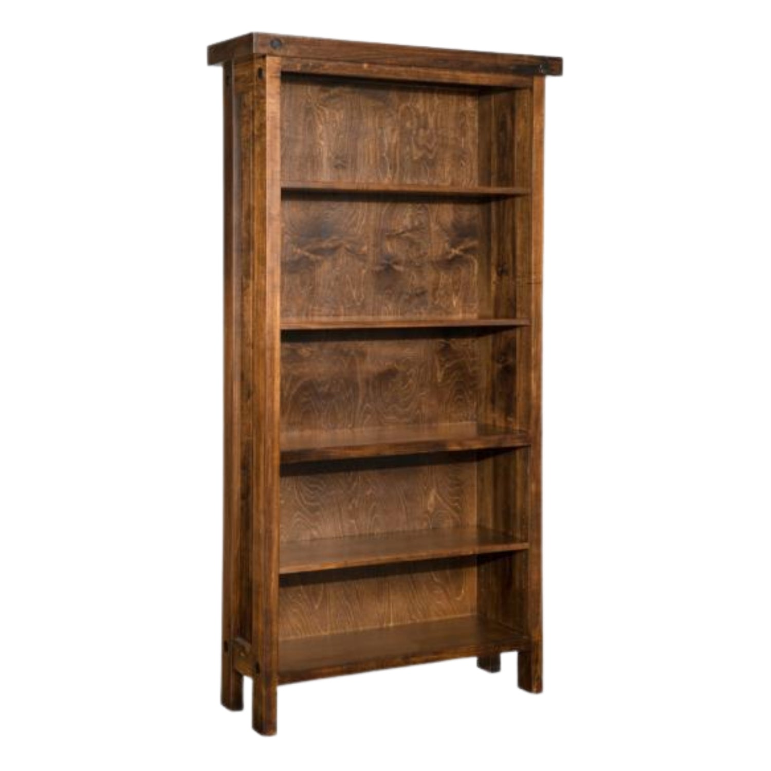 Rafters Open Bookcase with 3 Adjustable Shelves