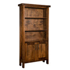 Rafters Open Bookcase with 3 Adjustable Shelves & Doors