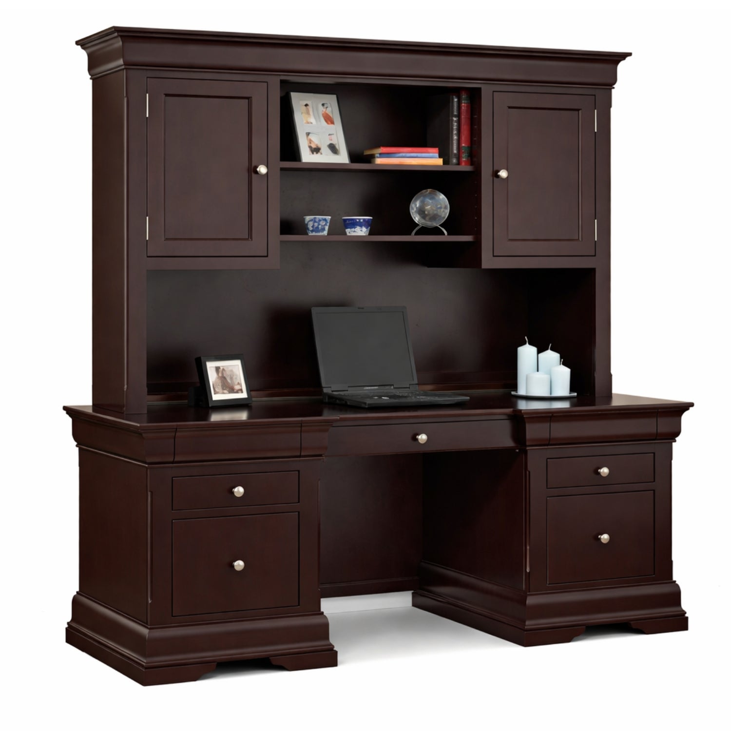 Phillipe Computer Station with Hutch