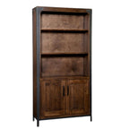 Portland Bookcase with Doors & 3 Adjustable Shelves