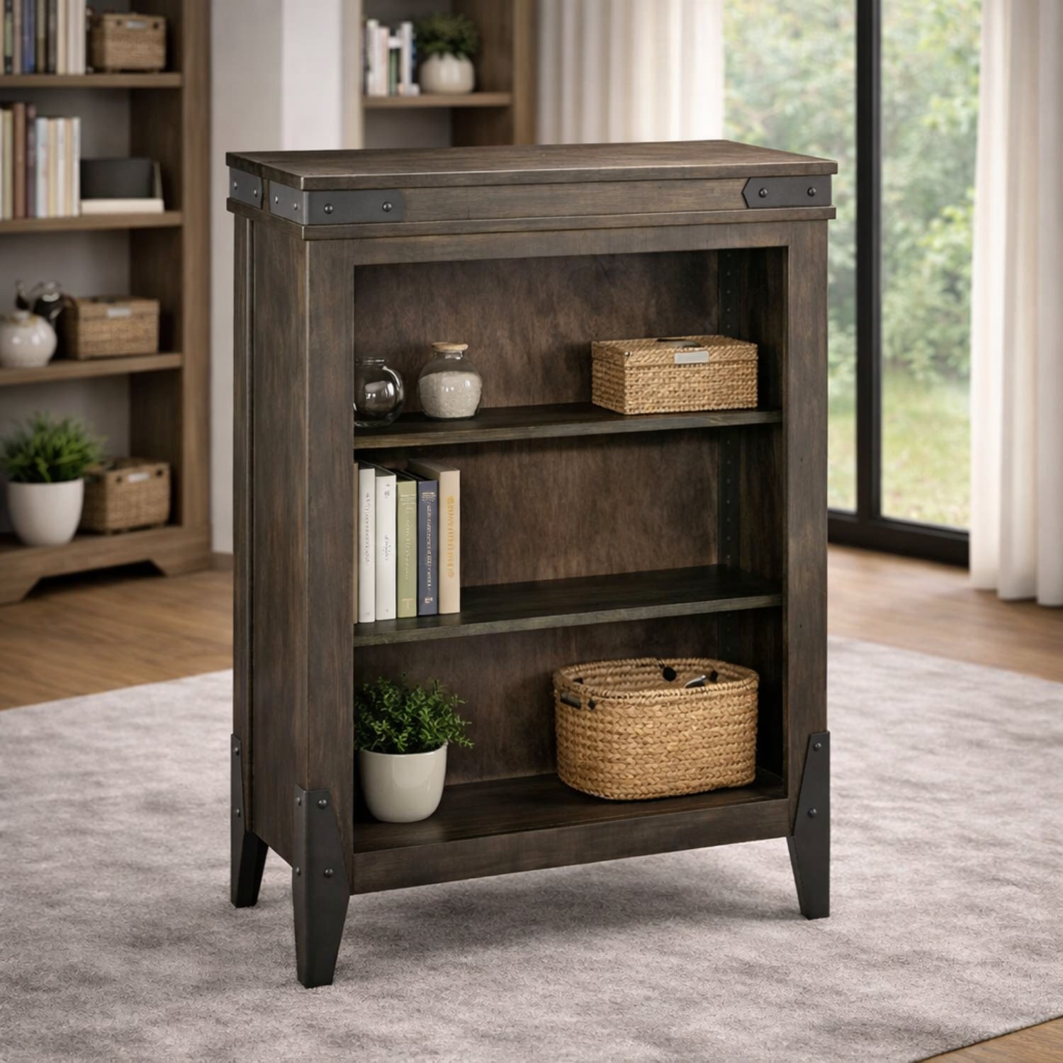 Chattanooga Open Bookcase w/2 Adjustable Shelves