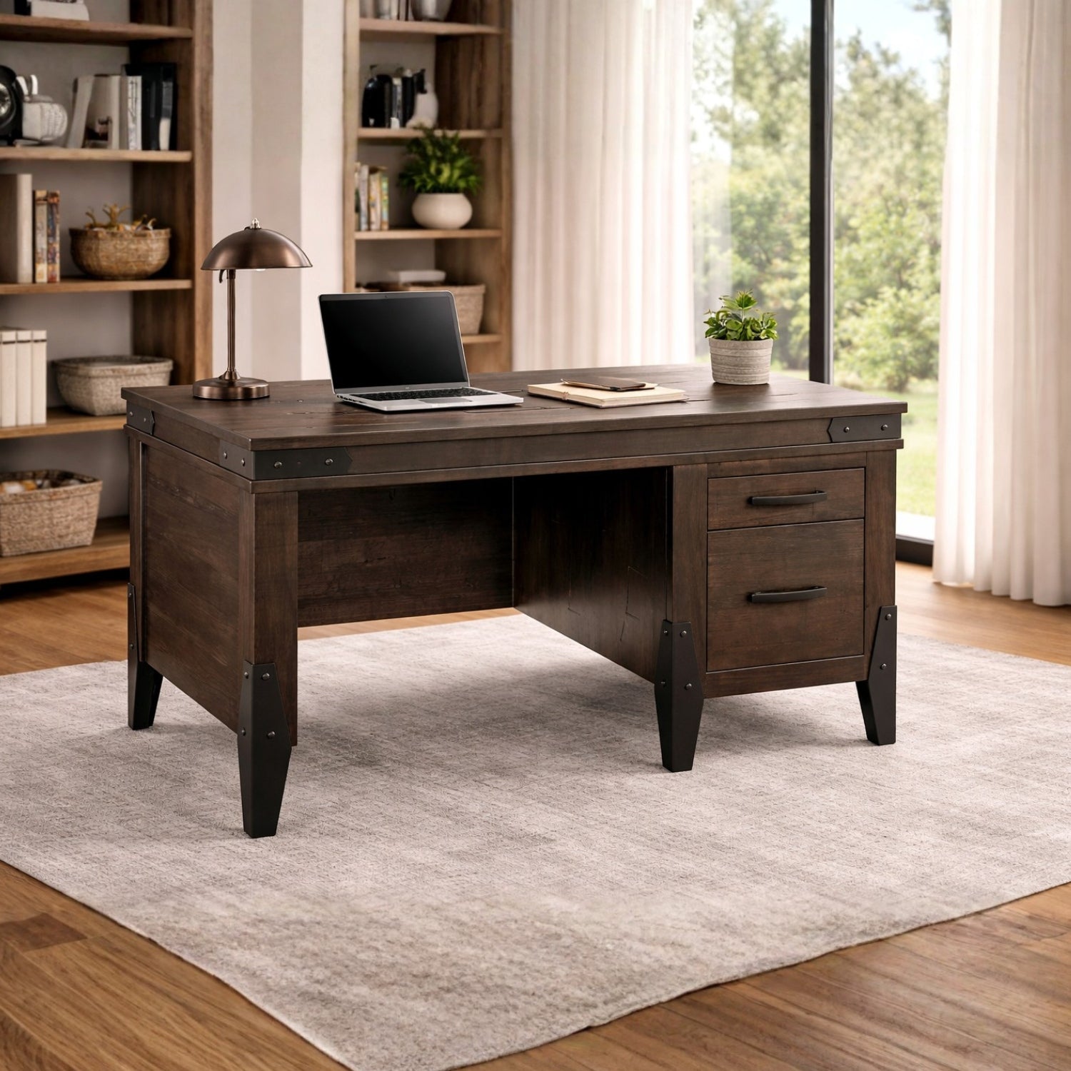 Chattanooga Single Pedestal Executive Desk