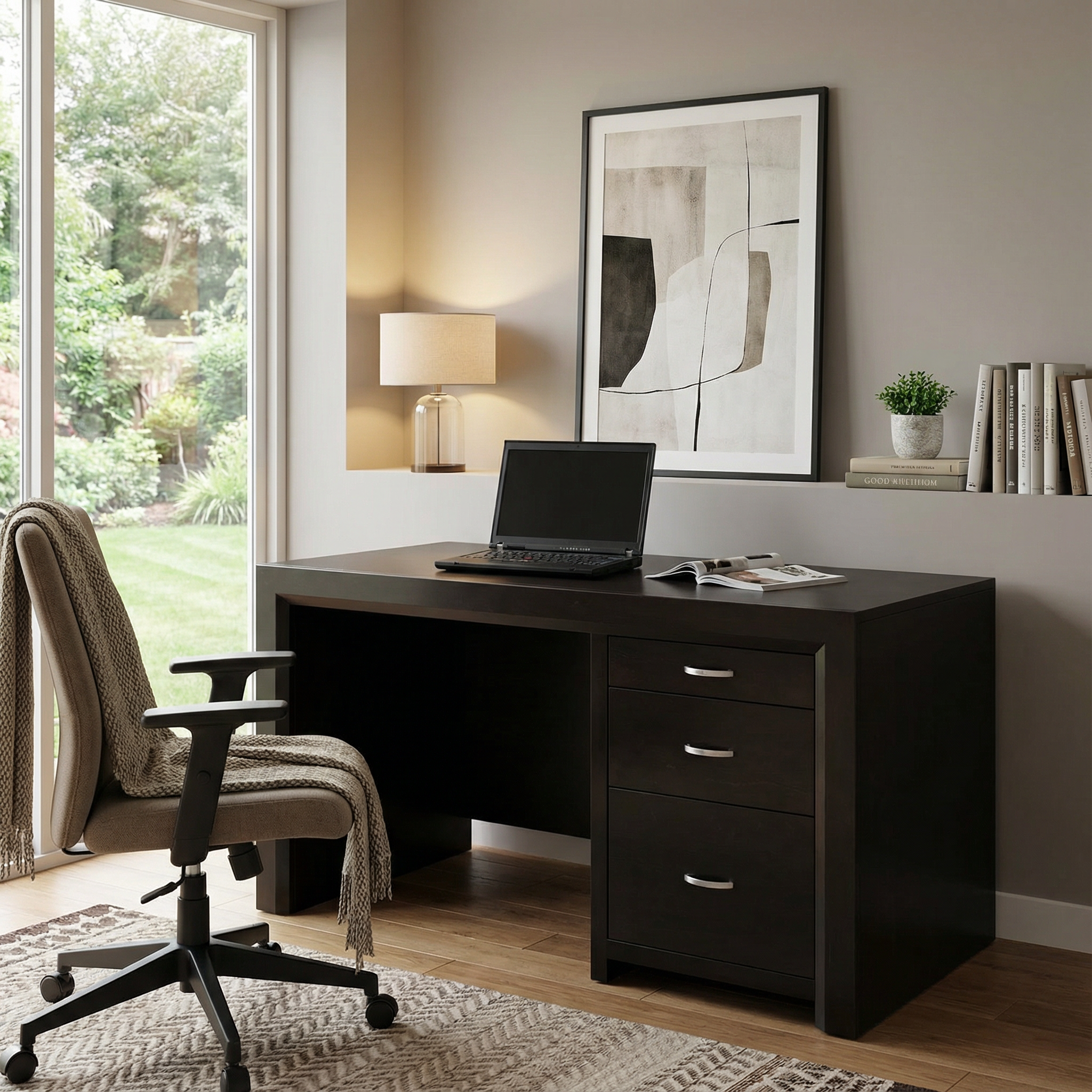Contempo Single Pedestal Executive Desk