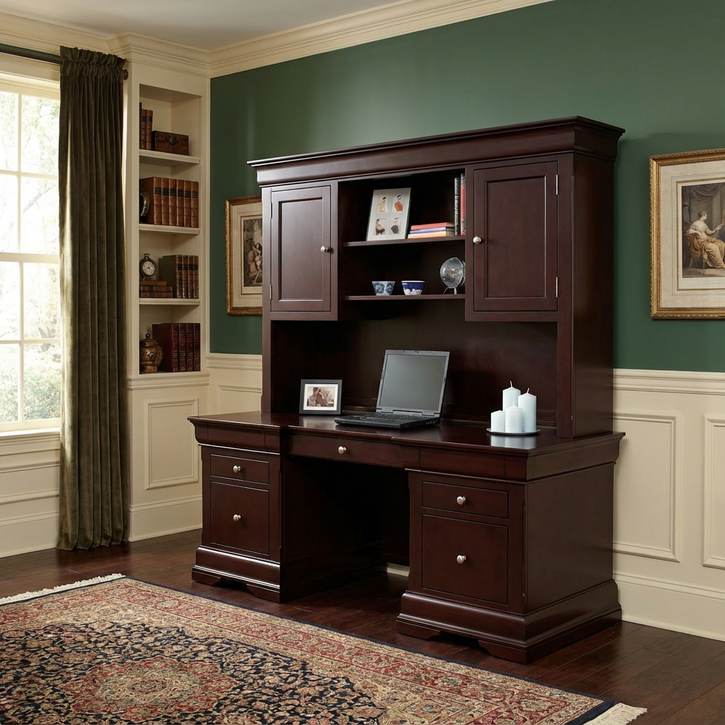 Phillipe Computer Station with Hutch