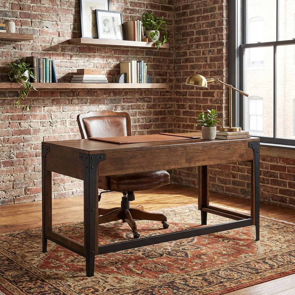 Portland Writing Desk with 2 Drawers