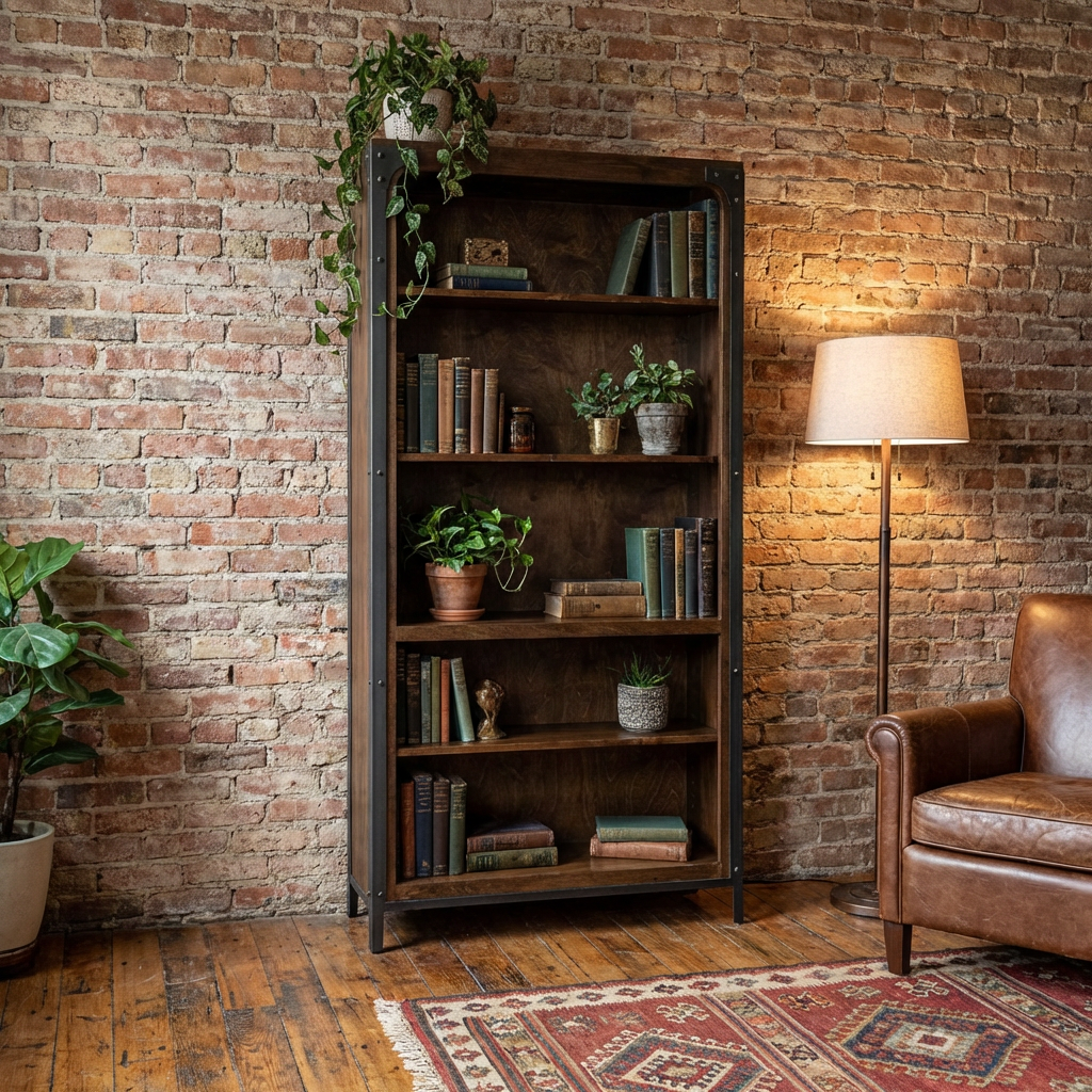 Portland Bookcase with 3 Adjustable Shelves